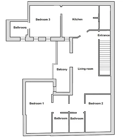דירה Three-Bedroom Apartment 110 M² Bucharest Center בוקרשט
